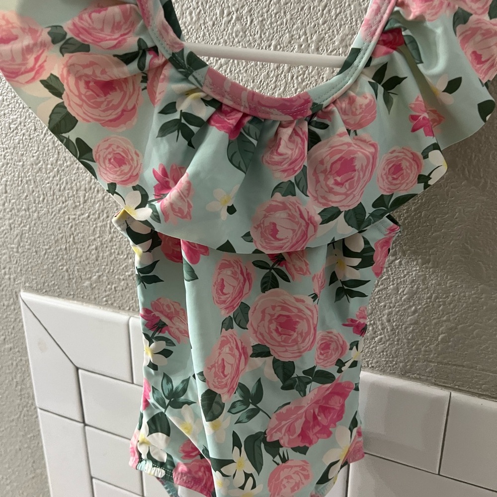 Ruffle Butts Floral Swimsuit 3t